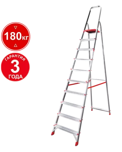 Стремянка профессиональная алюминиевая 10 ступеней NV 3110 Новая высота 3110110