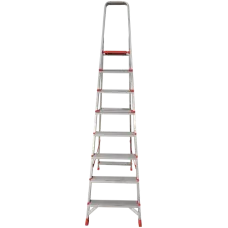 Стремянка профессиональная алюминиевая 8 ступеней 80/130 мм NV3112 Новая высота 3112108