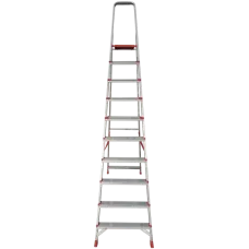 Стремянка профессиональная алюминиевая 10 ступеней 80/130 мм NV3112 Новая высота 3112110