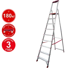 Стремянка профессиональная алюминиевая 9 ступеней органайзер NV3115 Новая высота 3115109