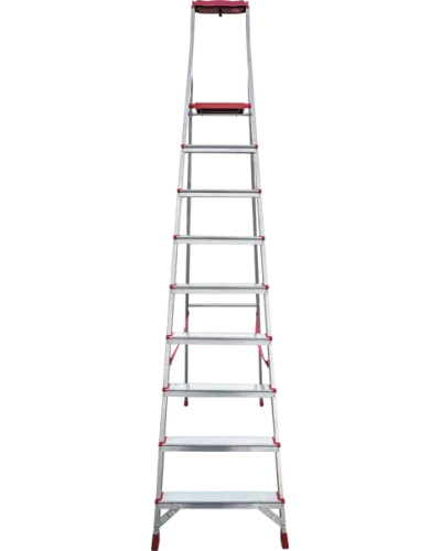 Стремянка профессиональная алюминиевая 9 ступеней органайзер NV3115 Новая высота 3115109
