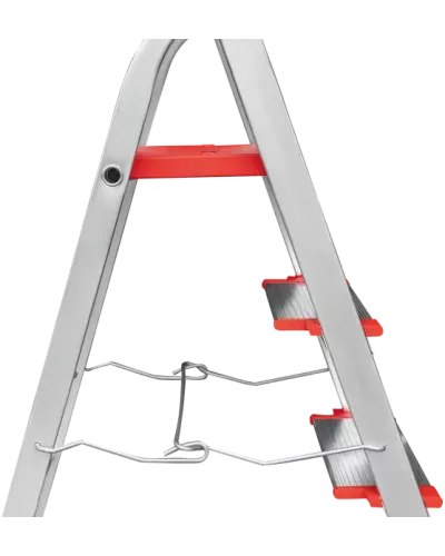 Стремянка профессиональная алюминиевая 6 ступеней 130 мм металлические стяжки NV3119 Новая высота 3119106