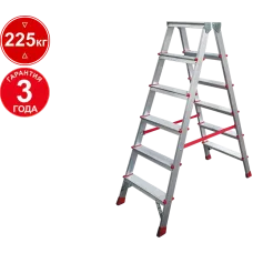 Стремянка алюминиевая двухсторонняя 6 ступеней NV 312 Новая высота 3120206