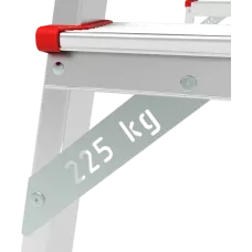 Стремянка профессиональная алюминиевая 2x3 ступени двухсторонняя с площадкой 350х260 мм NV3121 Новая высота 3121203