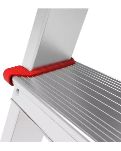 Стремянка профессиональная алюминиевая 2x7 ступеней двухсторонняя с площадкой 350х260 мм NV3121 Новая высота 3121207