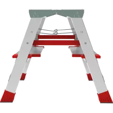 Стремянка алюминиевая двухсторонняя 2x2 ступени 130 мм площадка 260 мм NV 3127 Новая высота 3127202