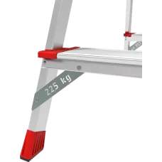 Стремянка алюминиевая двухсторонняя 2x6 ступеней 130мм площадка 260мм NV3127 Новая высота 3127206