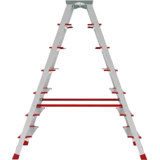 Стремянка алюминиевая двухсторонняя 2x7 ступеней 130мм площадка 260мм NV3127 Новая высота 3127207