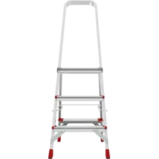 Стремянка профессиональная алюминиевая 3 ступени с большой площадкой NV3130 Новая высота 3130103