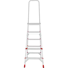 Стремянка профессиональная алюминиевая 5 ступеней с большой площадкой NV3130 Новая высота 3130105