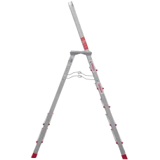 Стремянка профессиональная алюминиевая 6 ступеней с большой площадкой NV3130 Новая высота 3130106