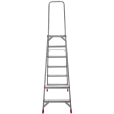 Стремянка профессиональная алюминиевая 6 ступеней с большой площадкой NV3130 Новая высота 3130106