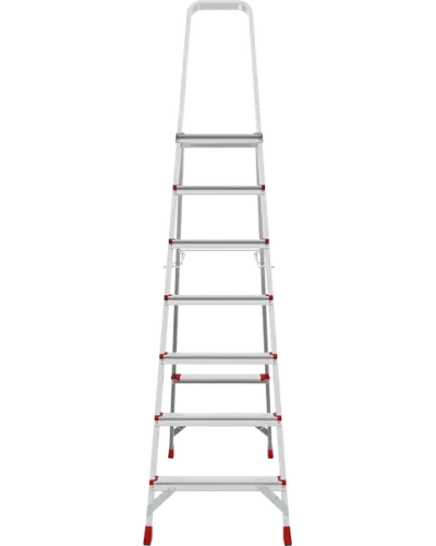 Стремянка профессиональная алюминиевая 7 ступеней с большой площадкой NV3130 Новая высота 3130107