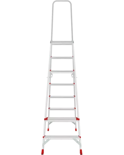 Стремянка профессиональная алюминиевая 7 ступеней с большой площадкой NV3130 Новая высота 3130107
