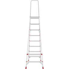 Стремянка профессиональная алюминиевая 8 ступеней с большой площадкой NV3130 Новая высота 3130108