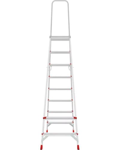 Стремянка профессиональная алюминиевая 8 ступеней с большой площадкой NV3130 Новая высота 3130108
