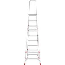 Стремянка профессиональная алюминиевая 9 ступеней с большой площадкой NV3130 Новая высота 3130109
