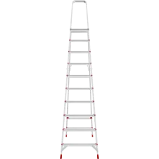 Стремянка профессиональная алюминиевая 10 ступеней с большой площадкой NV3130 Новая высота 3130110