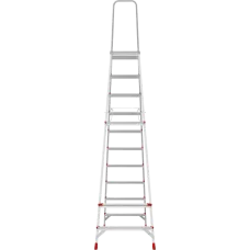 Стремянка профессиональная алюминиевая 11 ступеней с большой площадкой NV3130 Новая высота 3130111