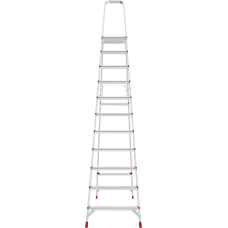 Стремянка профессиональная алюминиевая 11 ступеней с большой площадкой NV3130 Новая высота 3130111