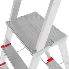 Стремянка односторонняя алюминиевая 8 ступеней профессиональная площадка 350х260 мм органайзер NV 3135 Новая Высота 3135108