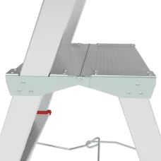 Стремянка односторонняя алюминиевая 8 ступеней профессиональная площадка 350х260 мм органайзер NV 3135 Новая Высота 3135108