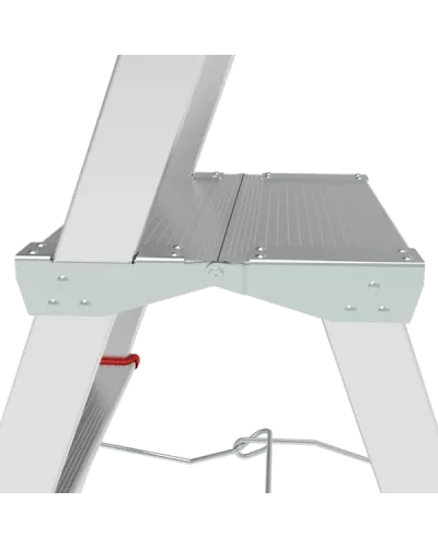 Стремянка односторонняя алюминиевая 8 ступеней профессиональная площадка 350х260 мм органайзер NV 3135 Новая Высота 3135108