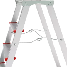 Стремянка односторонняя алюминиевая 8 ступеней профессиональная площадка 350х260 мм органайзер NV 3135 Новая Высота 3135108