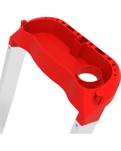 Стремянка односторонняя алюминиевая 8 ступеней профессиональная площадка 350х260 мм органайзер NV 3135 Новая Высота 3135108