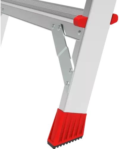 Стремянка односторонняя алюминиевая 8 ступеней профессиональная площадка 350х260 мм органайзер NV 3135 Новая Высота 3135108