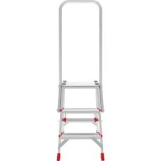 Стремянка профессиональная алюминиевая 3 ступени площадка 350х260 мм дуга безопасности 800 мм NV3136 Новая высота 3136103