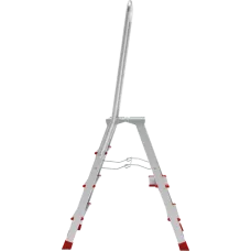 Стремянка профессиональная алюминиевая 4 ступени площадка 350х260 мм дуга безопасности 800 мм NV3136 Новая высота 3136104