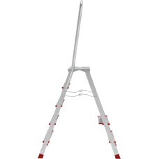 Стремянка профессиональная алюминиевая 5 ступеней площадка 350х260 мм дуга безопасности 800 мм NV3136 Новая высота 3136105