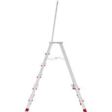 Стремянка профессиональная алюминиевая 6 ступеней площадка 350х260 мм дуга безопасности 800 мм NV3136 Новая высота 3136106