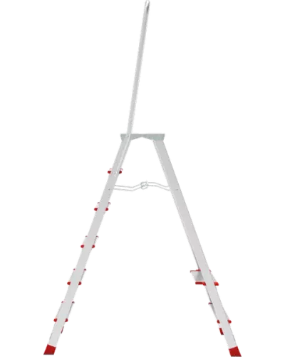 Стремянка профессиональная алюминиевая 6 ступеней площадка 350х260 мм дуга безопасности 800 мм NV3136 Новая высота 3136106