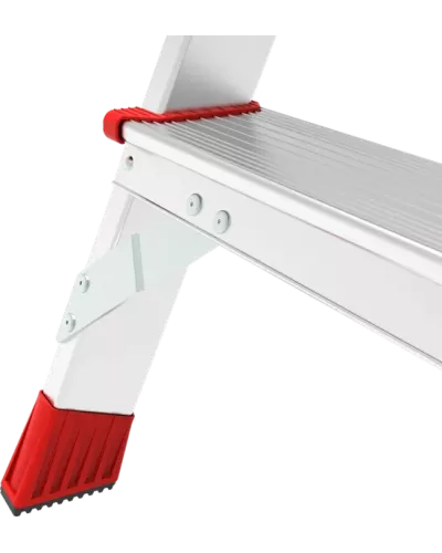 Стремянка профессиональная алюминиевая 6 ступеней площадка 350х260 мм дуга безопасности 800 мм NV3136 Новая высота 3136106