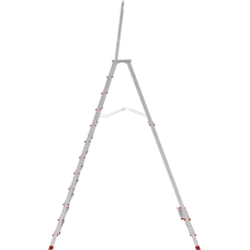 Стремянка профессиональная алюминиевая 12 ступеней площадка 350х260 мм дуга безопасности 800 мм NV3136 Новая высота 3136112