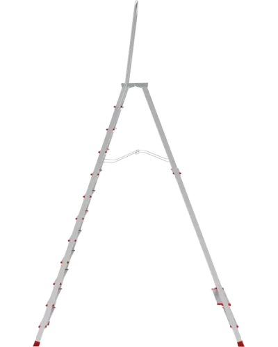 Стремянка профессиональная алюминиевая 12 ступеней площадка 350х260 мм дуга безопасности 800 мм NV3136 Новая высота 3136112