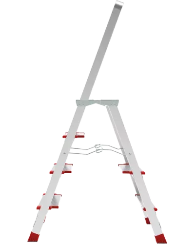 Стремянка профессиональная алюминиевая 4 ступени площадка 350х260 мм NV3137 Новая высота 3137104