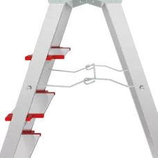 Стремянка профессиональная алюминиевая 4 ступени площадка 350х260 мм NV3137 Новая высота 3137104