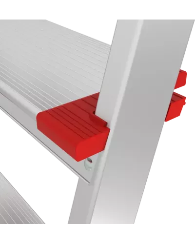 Стремянка профессиональная алюминиевая 4 ступени площадка 350х260 мм NV3137 Новая высота 3137104