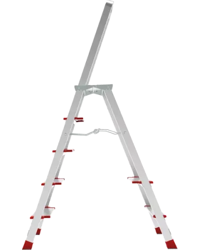 Стремянка профессиональная алюминиевая 5 ступеней площадка 350х260 мм NV3137 Новая высота 3137105