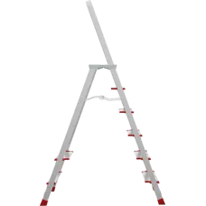 Стремянка профессиональная алюминиевая 6 ступеней площадка 350х260 мм  NV3137 Новая высота 3137106