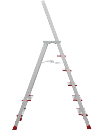 Стремянка профессиональная алюминиевая 6 ступеней площадка 350х260 мм  NV3137 Новая высота 3137106
