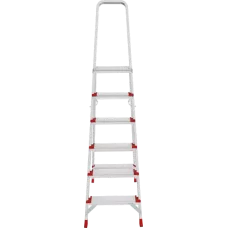 Стремянка профессиональная алюминиевая 6 ступеней площадка 350х260 мм  NV3137 Новая высота 3137106