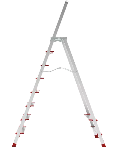 Стремянка профессиональная алюминиевая 8 ступеней площадка 350х260 мм NV3137 Новая высота 3137108