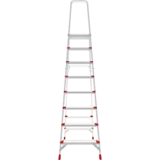 Стремянка профессиональная алюминиевая 8 ступеней площадка 350х260 мм NV3137 Новая высота 3137108