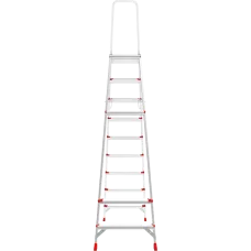 Стремянка профессиональная алюминиевая 9 ступеней площадка 350х260 мм NV3137 Новая высота 3137109
