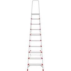 Стремянка профессиональная алюминиевая 10 ступеней площадка 350х260 мм  NV3137 Новая высота 3137110