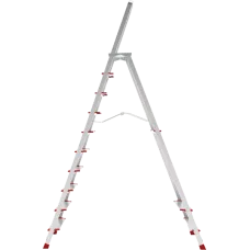 Стремянка профессиональная алюминиевая 10 ступеней площадка 350х260 мм  NV3137 Новая высота 3137110